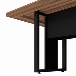 Mesa Reunião 6 Lugares com 1 Caixa de Tomadas Pé Quadro 200x90cm - 9