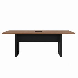 Mesa Reunião 6 Lugares com 1 Caixa de Tomadas Pé Quadro 200x90cm - 8