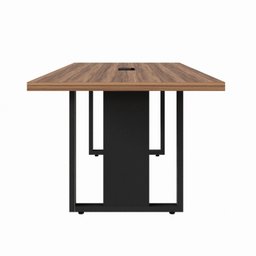 Mesa Reunião 6 Lugares com 1 Caixa de Tomadas Pé Quadro 200x90cm - 7