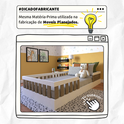 Cama Infantil Montessoriana Solteiro Sol - 9