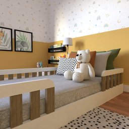 Cama Infantil Montessoriana Solteiro Sol - 5