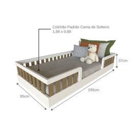 Cama Infantil Montessoriana Solteiro Sol - 9
