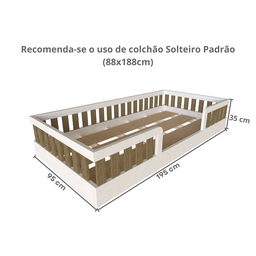 Cama Infantil Montessoriana Solteiro Sol - 4