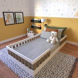 Cama Infantil Montessoriana Solteiro Sol - 2