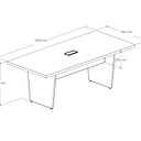 Ver imagem 5 de Mesa Reunião 6 Lugares com 1 Caixa de Tomadas Pé Painel 200x90cm Yescasa