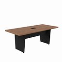 Ver imagem 7 de Mesa Reunião 6 Lugares com 1 Caixa de Tomadas Pé Painel 200x90cm Yescasa