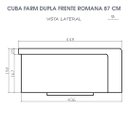 Ver imagem 6 de Cuba Dupla Cozinha Farm Sink Romana 87 Cm Estilo Fazenda Avental