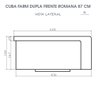 Cuba Dupla Cozinha Farm Sink Romana 87 Cm Estilo Fazenda Avental - 6
