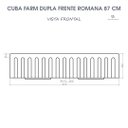 Ver imagem 7 de Cuba Dupla Cozinha Farm Sink Romana 87 Cm Estilo Fazenda Avental