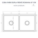 Ver imagem 5 de Cuba Dupla Cozinha Farm Sink Romana 87 Cm Estilo Fazenda Avental