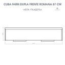 Ver mais imagens de Cuba Dupla Cozinha Farm Sink Romana 87 Cm Estilo Fazenda Avental