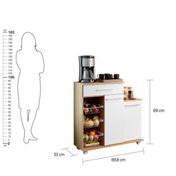 Armário Multiuso com Fruteira 2 Portas e Gaveta - 4
