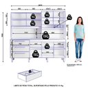Ver imagem 3 de Armário de Cozinha 6 Portas 3 Gavetas Mega Bege/Cinamomo/Areia