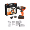 Parafusadeira/furadeira com Maleta +80 Acessórios 20v - Black&decker - 3