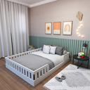 Ver imagem 1 de Cama Infantil Montessoriana Casal Sol Branco
