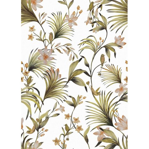 Papel de Parede Flora Botânica Tropical Chic 84391