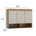 Ver imagem 2 de Armário Aéreo Guarda Roupas Solteiro 90cm Selene Soluzione Móveis
