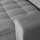 Ver imagem 6 de Sofá Retrátil e Reclinável 3 Lugares 210cm em Veludo Grafite Gold Star