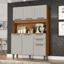 Ver imagem 1 de Armário para Cozinha 6 Portas 2 Gavetas 120cm Bege/Cinamomo/Areia
