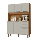 Ver imagem 2 de Armário para Cozinha 6 Portas 2 Gavetas 120cm Bege/Cinamomo/Areia