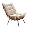 Poltrona Costela com Puff Base Fixa para Sala, Quarto - 4