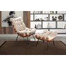 Poltrona Costela com Puff Base Fixa para Sala, Quarto - 1