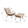 Poltrona Costela com Puff Base Fixa para Sala, Quarto - 3
