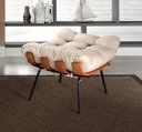 Ver imagem 7 de Poltrona Costela com Puff Base Fixa para Sala, Quarto Bege