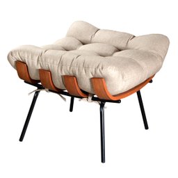 Poltrona Costela com Puff Base Fixa para Sala, Quarto - 5