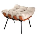 Ver imagem 5 de Poltrona Costela com Puff Base Fixa para Sala, Quarto