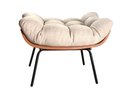 Ver imagem 6 de Poltrona Costela com Puff Base Fixa para Sala, Quarto Bege