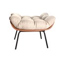 Ver imagem 6 de Poltrona Costela com Puff Base Fixa para Sala, Quarto