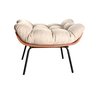 Poltrona Costela com Puff Base Fixa para Sala, Quarto - 6