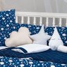 Kit Berço Enxoval do Bebe Azul Marinho 8 Peças Proteção - 4