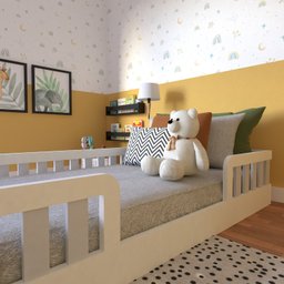 Cama Infantil Montessoriana Solteiro Sol - 5