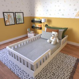 Cama Infantil Montessoriana Solteiro Sol - 2
