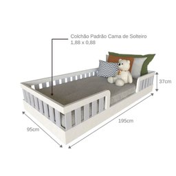 Cama Infantil Montessoriana Solteiro Sol - 9