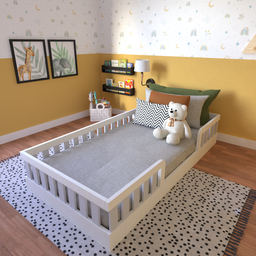 Cama Infantil Montessoriana Solteiro Sol - 2