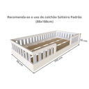 Ver imagem 4 de Cama Infantil Montessoriana Solteiro Sol Cinza/Branco/Cristal
