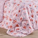 Ver imagem 2 de Edredom Cobertor Belle Queen 400 Fios Dupla Face Estampado Floral Rosê
