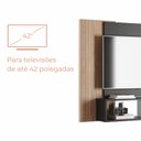 Ver imagem 5 de Painel para Tv até 42 Polegadas com Nichos Gaia - Preto Fosco / Cinamomo
