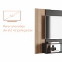 Ver imagem 5 de Painel para TV até 42 Polegadas com Nichos Gaia - Preto Fosco / Cinamomo