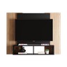 Painel para Tv até 42 Polegadas com Nichos Gaia - Preto Fosco / Cinamomo - 2