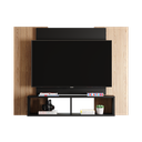 Ver imagem 2 de Painel para Tv até 42 Polegadas com Nichos Gaia - Preto Fosco / Cinamomo