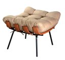 Ver imagem 5 de Poltrona Costela com Puff Base Fixa para Sala, Quarto Marrom