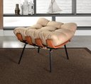 Ver imagem 7 de Poltrona Costela com Puff Base Fixa para Sala, Quarto Marrom