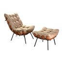 Ver imagem 2 de Poltrona Costela com Puff Base Fixa para Sala, Quarto