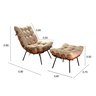 Poltrona Costela com Puff Base Fixa para Sala, Quarto - 3
