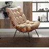 Poltrona Costela com Puff Base Fixa para Sala, Quarto - 8