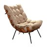 Poltrona Costela com Puff Base Fixa para Sala, Quarto - 4